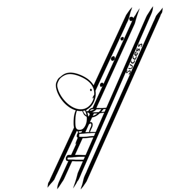 Alien can't climb the ladder of success.